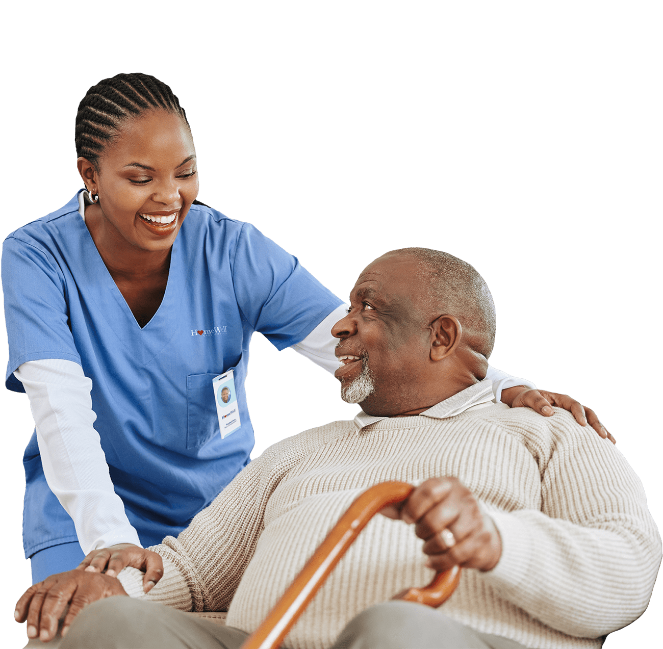 Caregiver with Elderly Woman